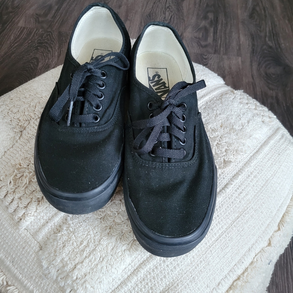 Vans Black Canvas Authentic Low-Top Sneakers